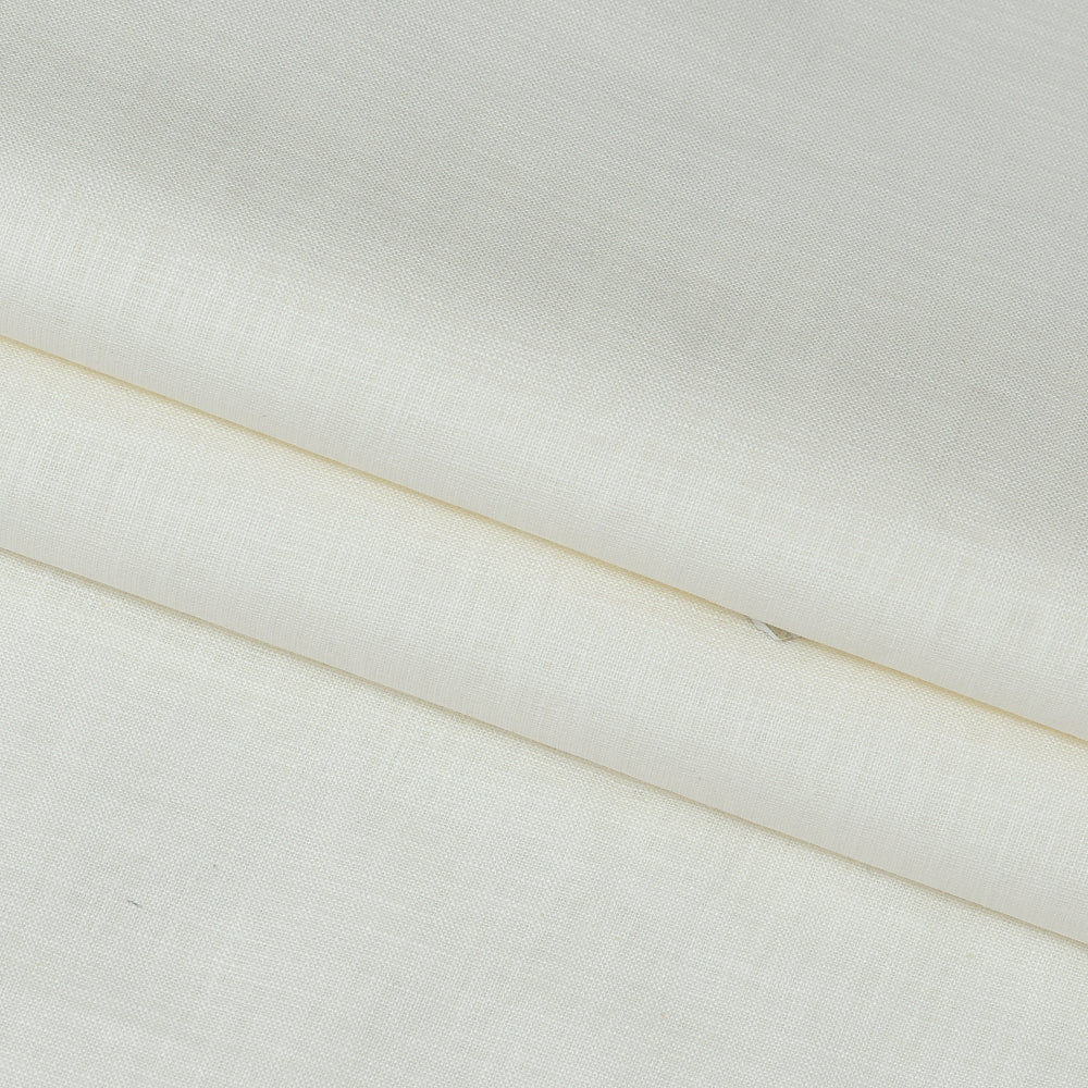 Linen Shirt Fabric(1.6 MTR) Linen Plain Off White-90622