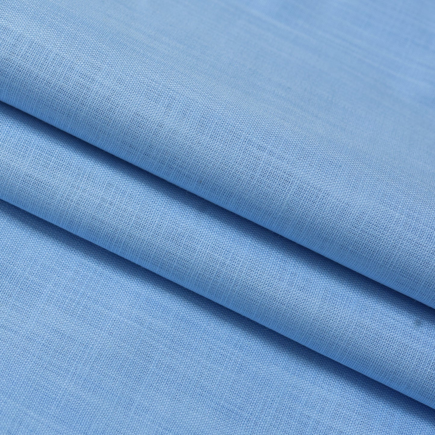 Linen Shirt Fabric(1.6 MTR) Linen Plain Sky Blue-90601
