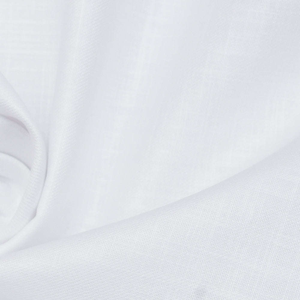 Linen Shirt Fabric(1.6 MTR) Linen Plain White-90552