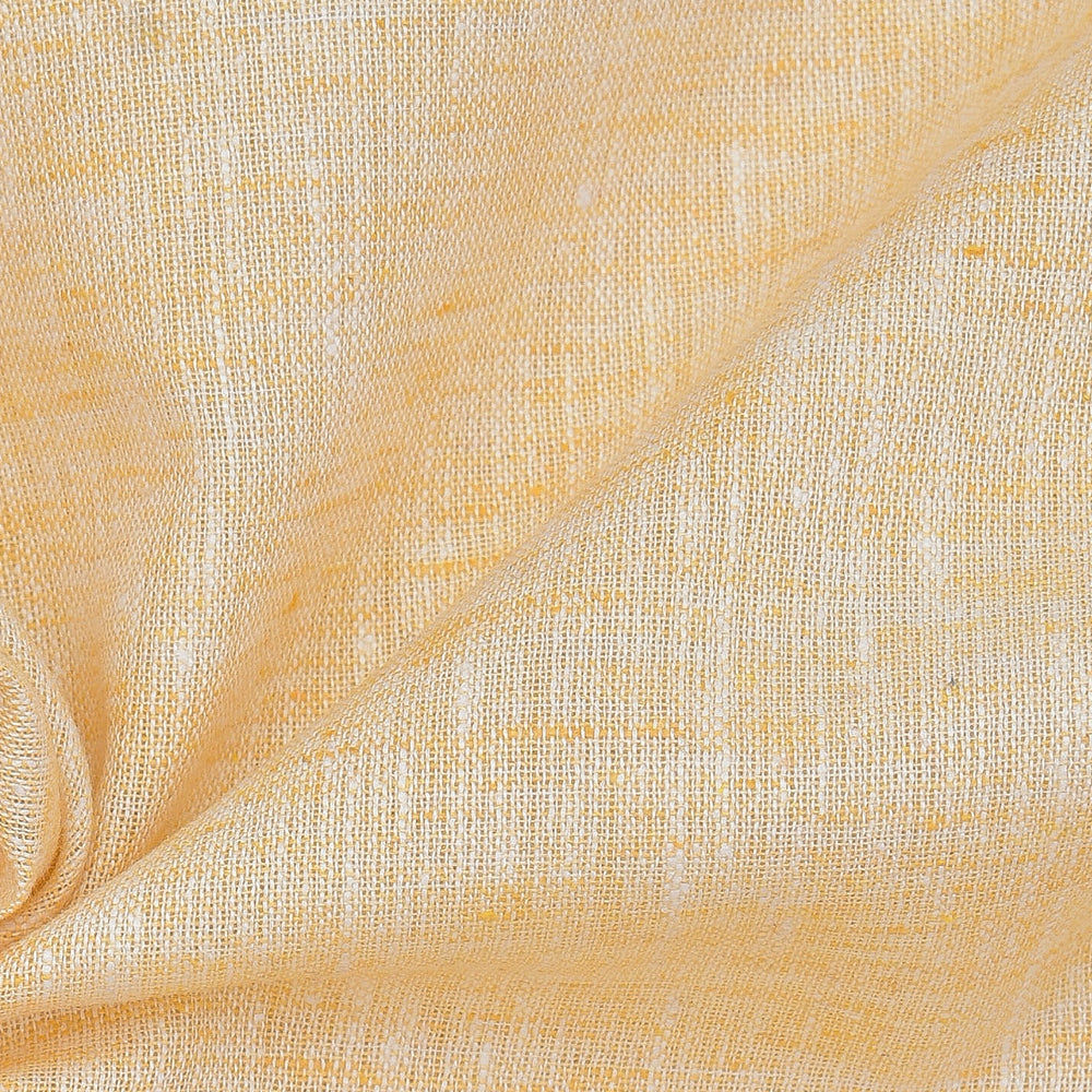 Linen Shirt Fabric(1.6 MTR) Linen Plain Yellow-90566