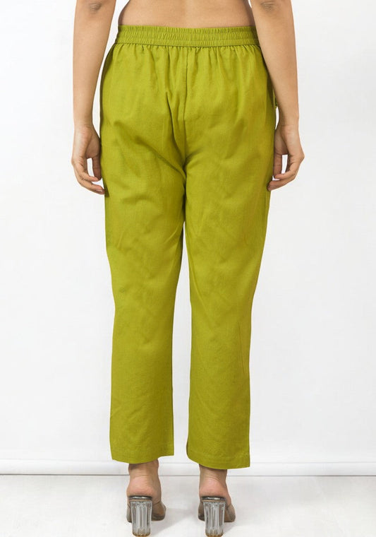 Olive Green Cotton Pant-49179