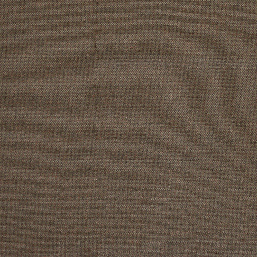 Brown Black Checks (2 Meter) Tweed Wool Fabric-90762