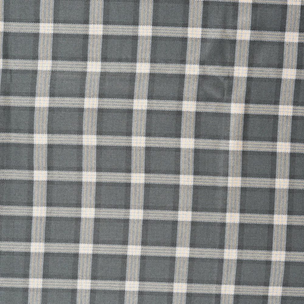 Gray-Beige-Checks-Tweed-Wool-Fabric-90767