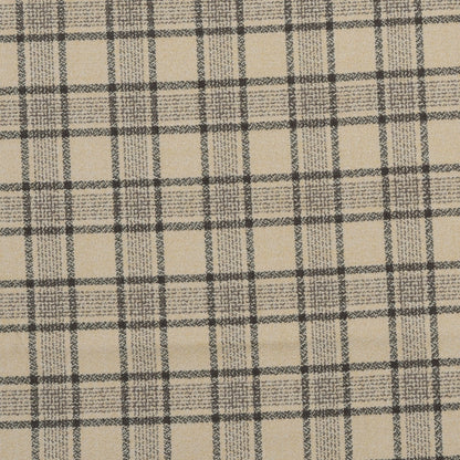 Wool Blazer Fabric (2 Meter)-Beige Black Checks-90643