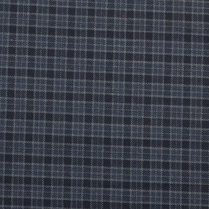 Wool Blazer Fabric (2 Meter)-Black Gray Checks-90629