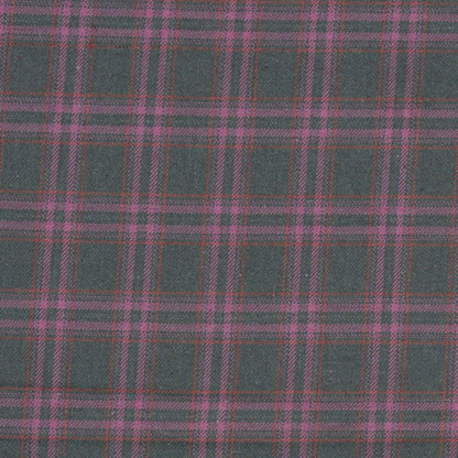 Wool Blazer Fabric (2 Meter)-Black Pink Checks-90636