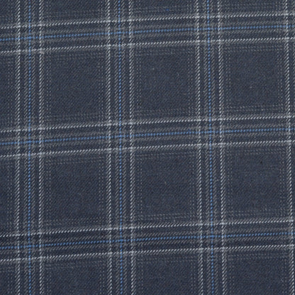 Wool Blazer Fabric (2 Meter)-Black White Checks-90663