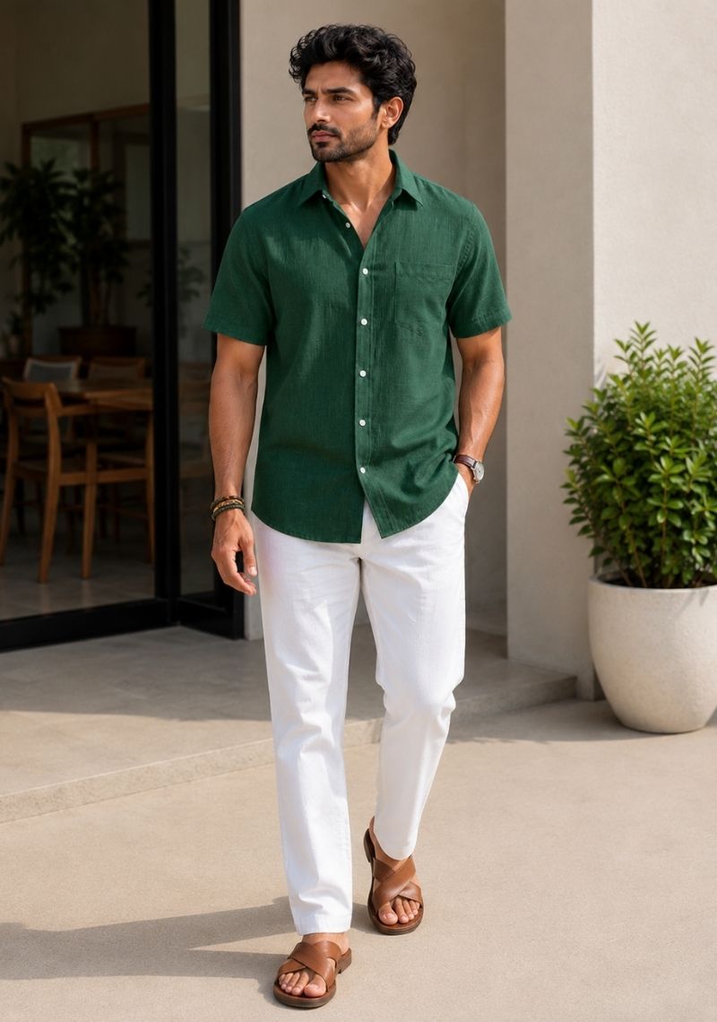 Men Premium Half Sleeves Shirt