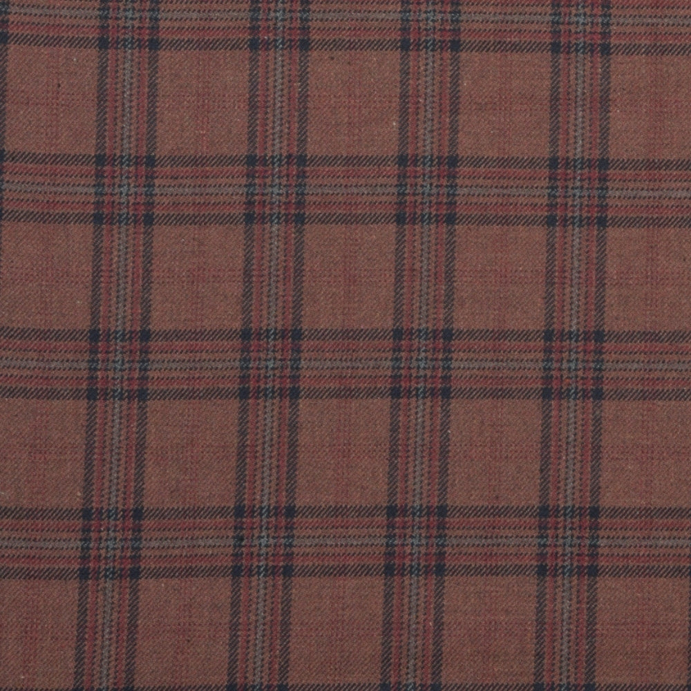 Wool Blazer Fabric (2 Meter)-Brown Black Checks-90637