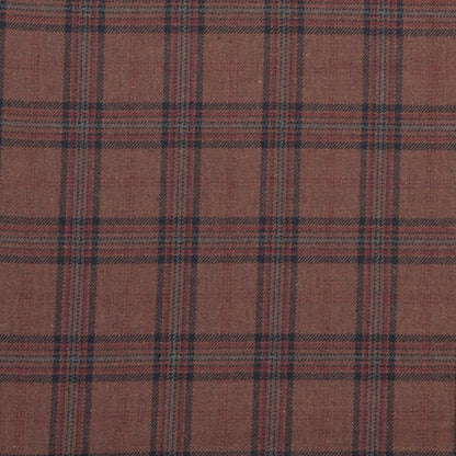 Wool Blazer Fabric (2 Meter)-Brown Black Checks-90637