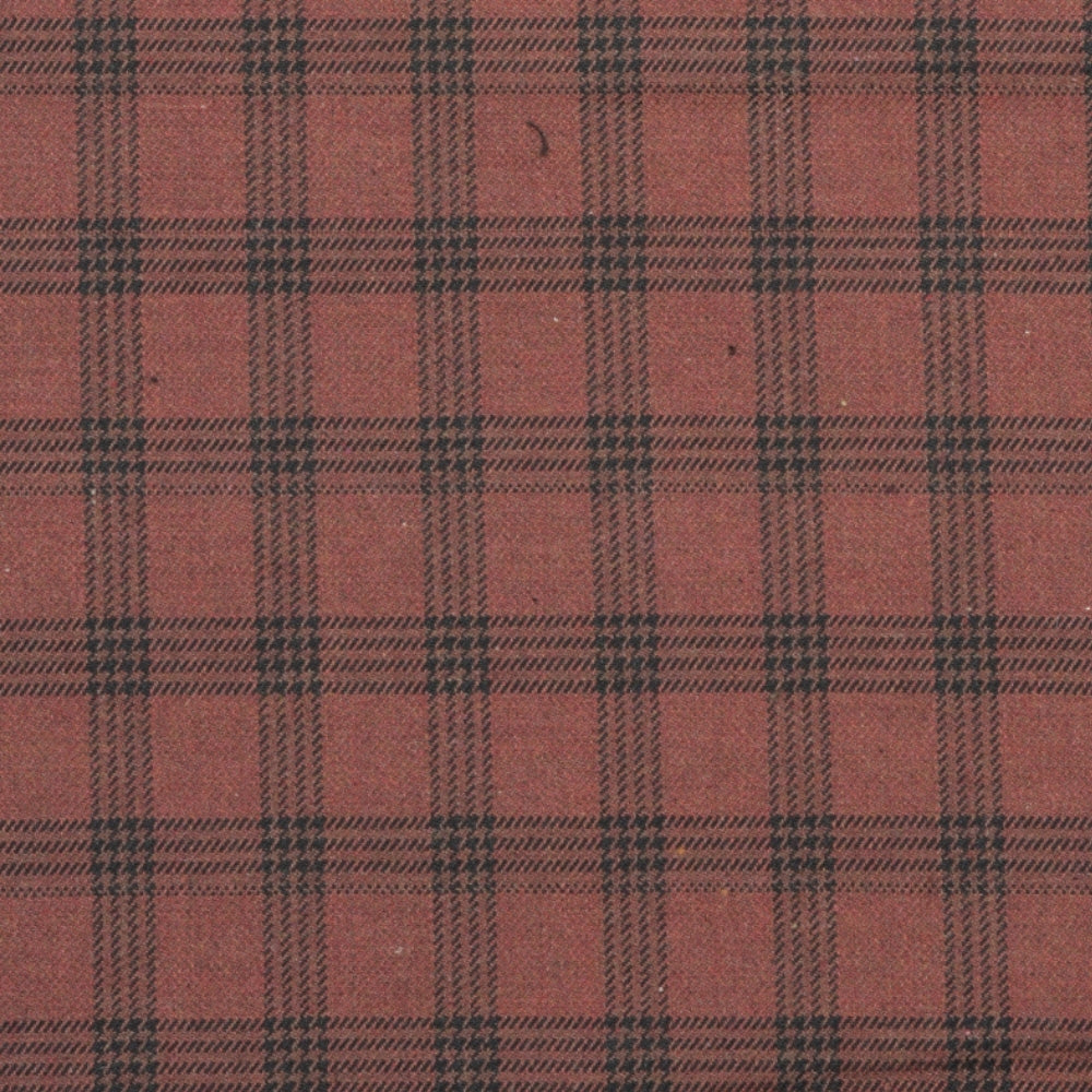 Wool Blazer Fabric (2 Meter)-Brown Black Checks-90651