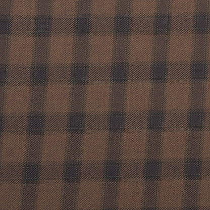Wool Blazer Fabric (2 Meter)-Brown Black Checks-90653