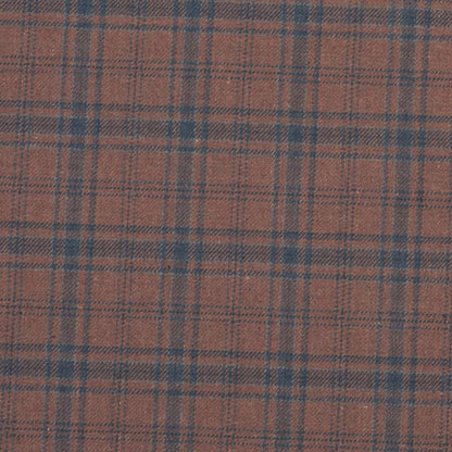 Wool Blazer Fabric (2 Meter)-Brown Blue Checks-90661