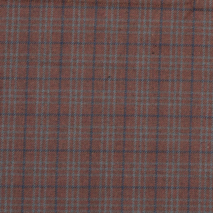 Wool Blazer Fabric (2 Meter)-Brown White Checks-90635