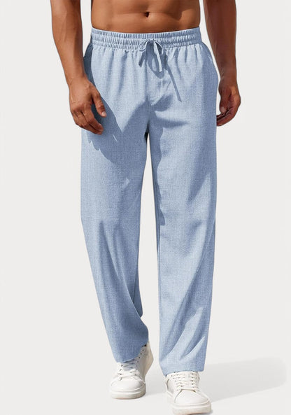 Denim Cotton Linen Loose Fit Men Pant-49521