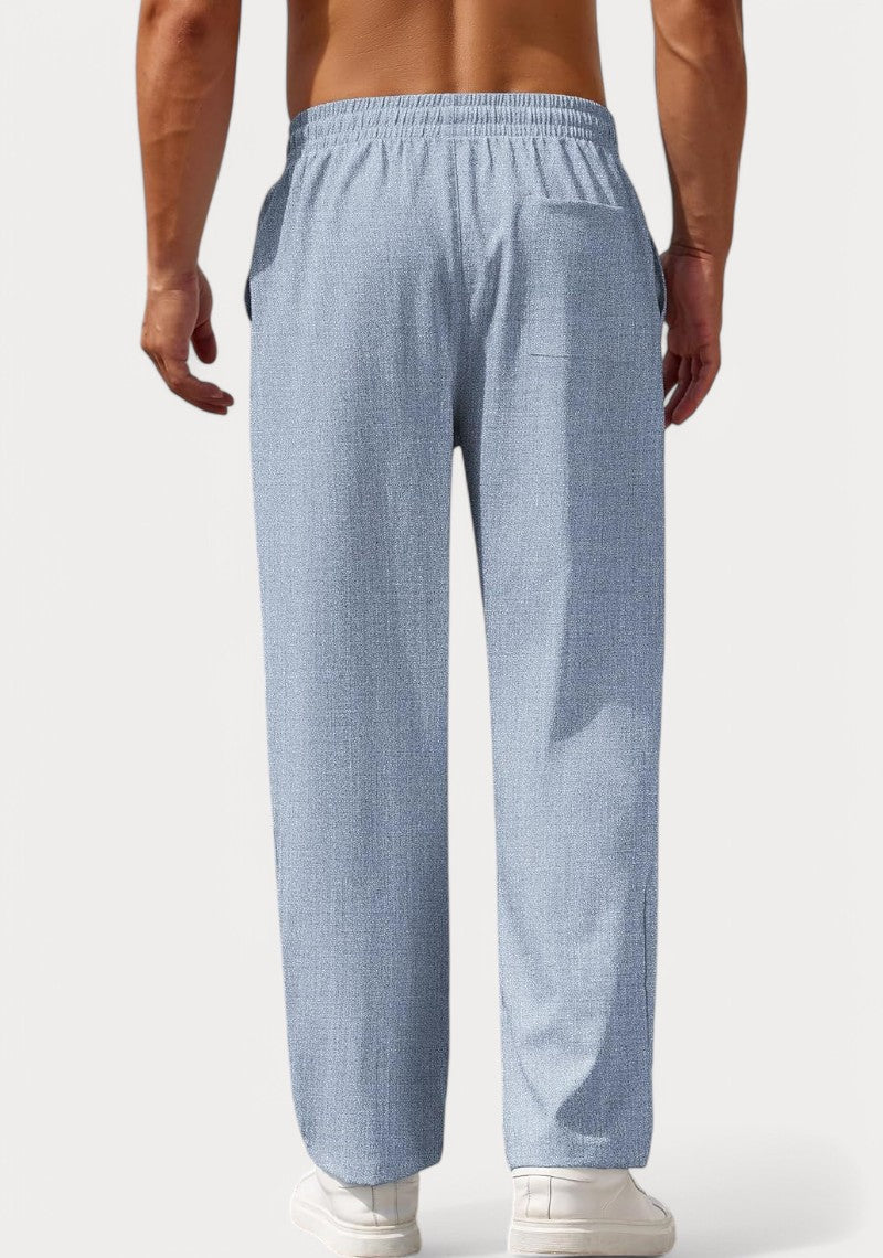 Denim Cotton Linen Loose Fit Men Pant-49521