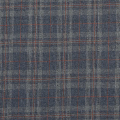Wool Blazer Fabric (2 Meter)-Gray Black Checks-90657