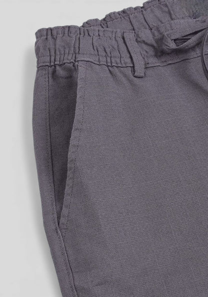 Gray Premium Linen Relaxed Fit Loose Fit Men Trouser-50473