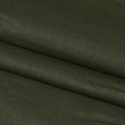Linen Shirt Fabric(1.6 MTR) Linen Plain Army Green-90608
