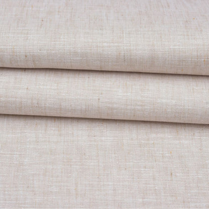 Linen Shirt Fabric(1.6 MTR) Linen Plain Beige-90557
