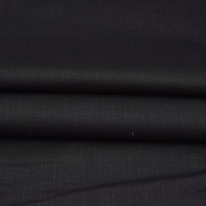 Linen Shirt Fabric(1.6 MTR) Linen Plain Black-90554