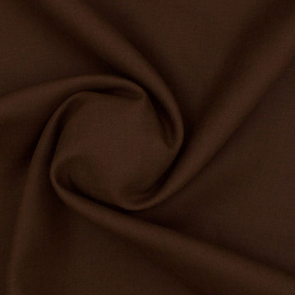 Linen Shirt Fabric(1.6 MTR) Linen Plain Coffee Brown-90620