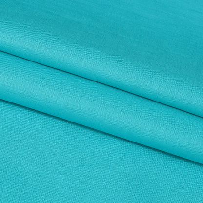 Linen Shirt Fabric(1.6 MTR) Linen Plain Cyan-90623