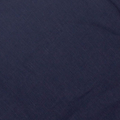 Linen Shirt Fabric(1.6 MTR) Linen Plain Navy Blue-90621