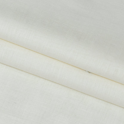 Linen Shirt Fabric(1.6 MTR) Linen Plain Off White-90622