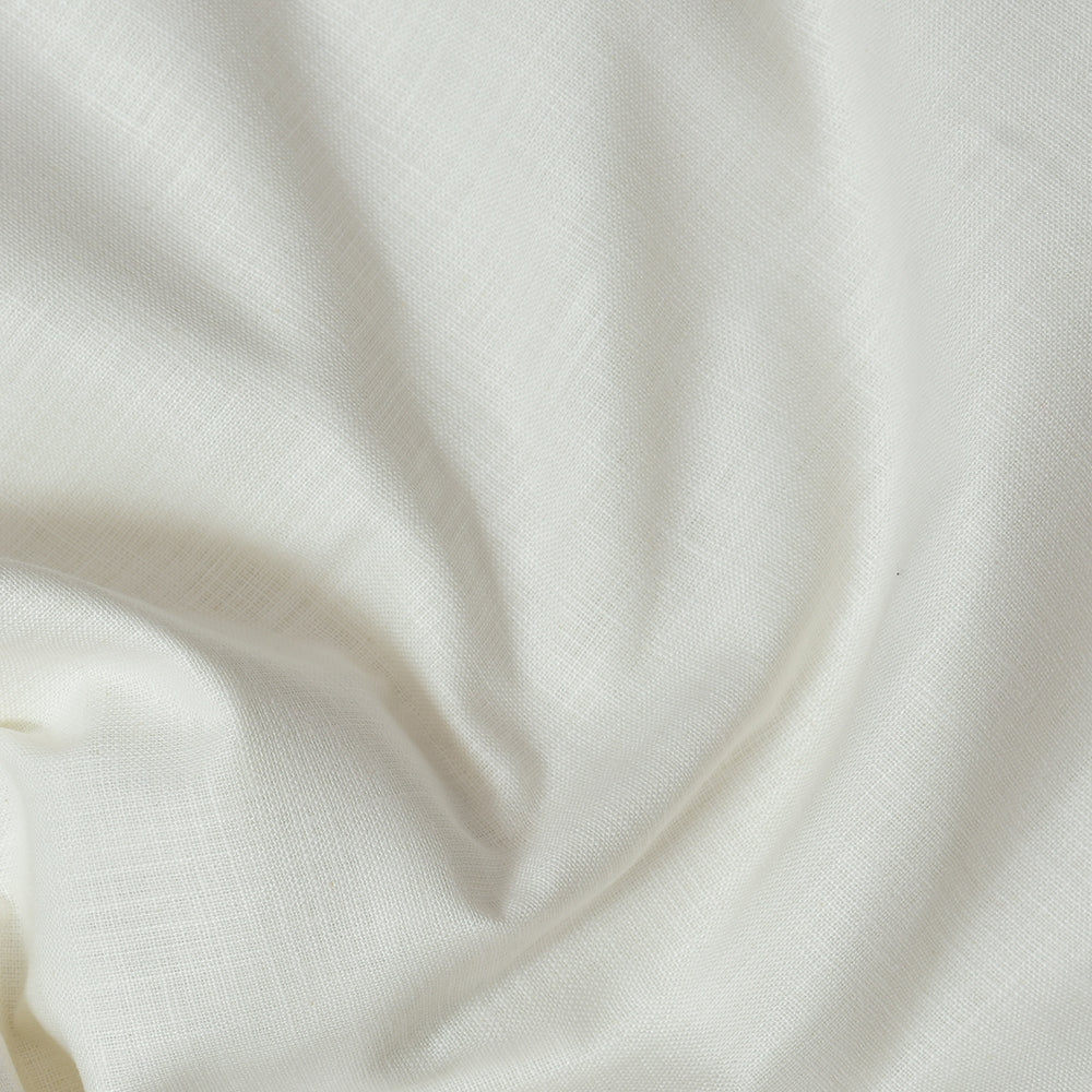 Linen Shirt Fabric(1.6 MTR) Linen Plain Off White-90622