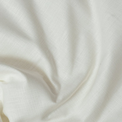 Linen Shirt Fabric(1.6 MTR) Linen Plain Off White-90622