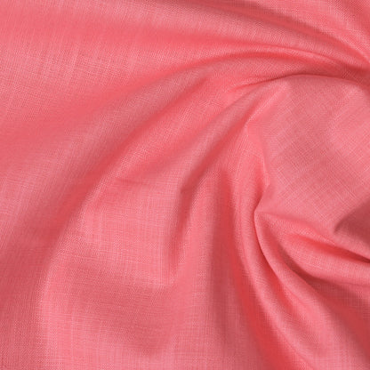 Linen Shirt Fabric(1.6 MTR) Linen Plain Pink-90612