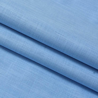 Linen Shirt Fabric(1.6 MTR) Linen Plain Sky Blue-90601