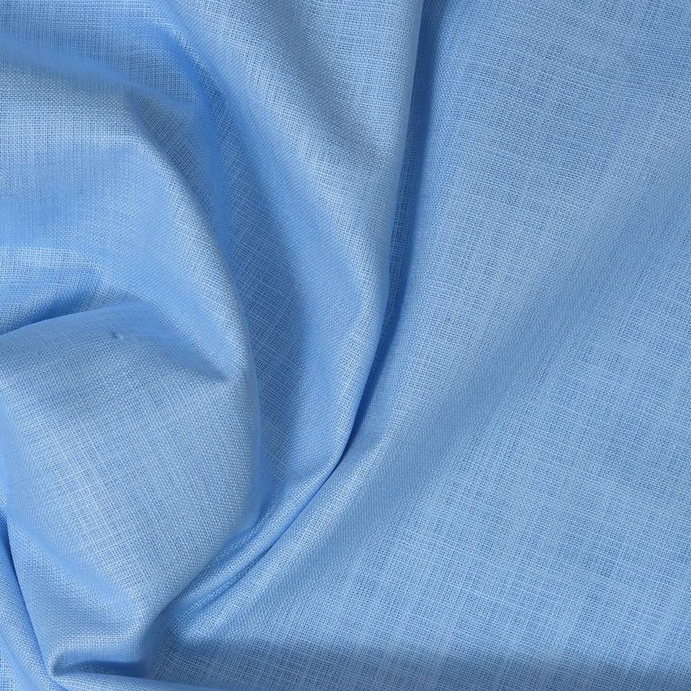 Linen Shirt Fabric(1.6 MTR) Linen Plain Sky Blue-90601