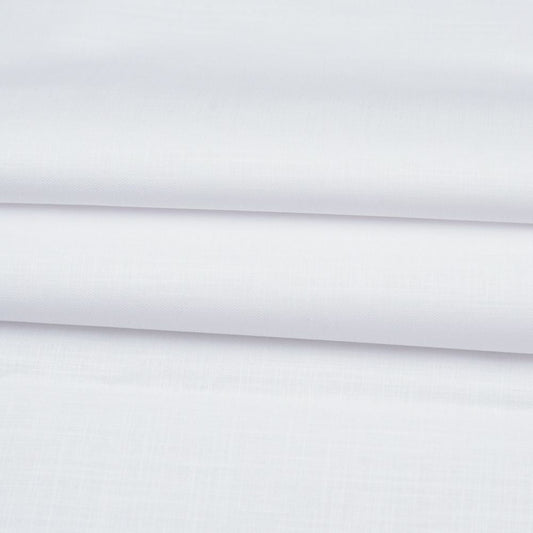 Linen Shirt Fabric(1.6 MTR) Linen Plain White-90552