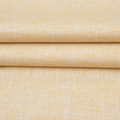 Linen Shirt Fabric(1.6 MTR) Linen Plain Yellow-90566