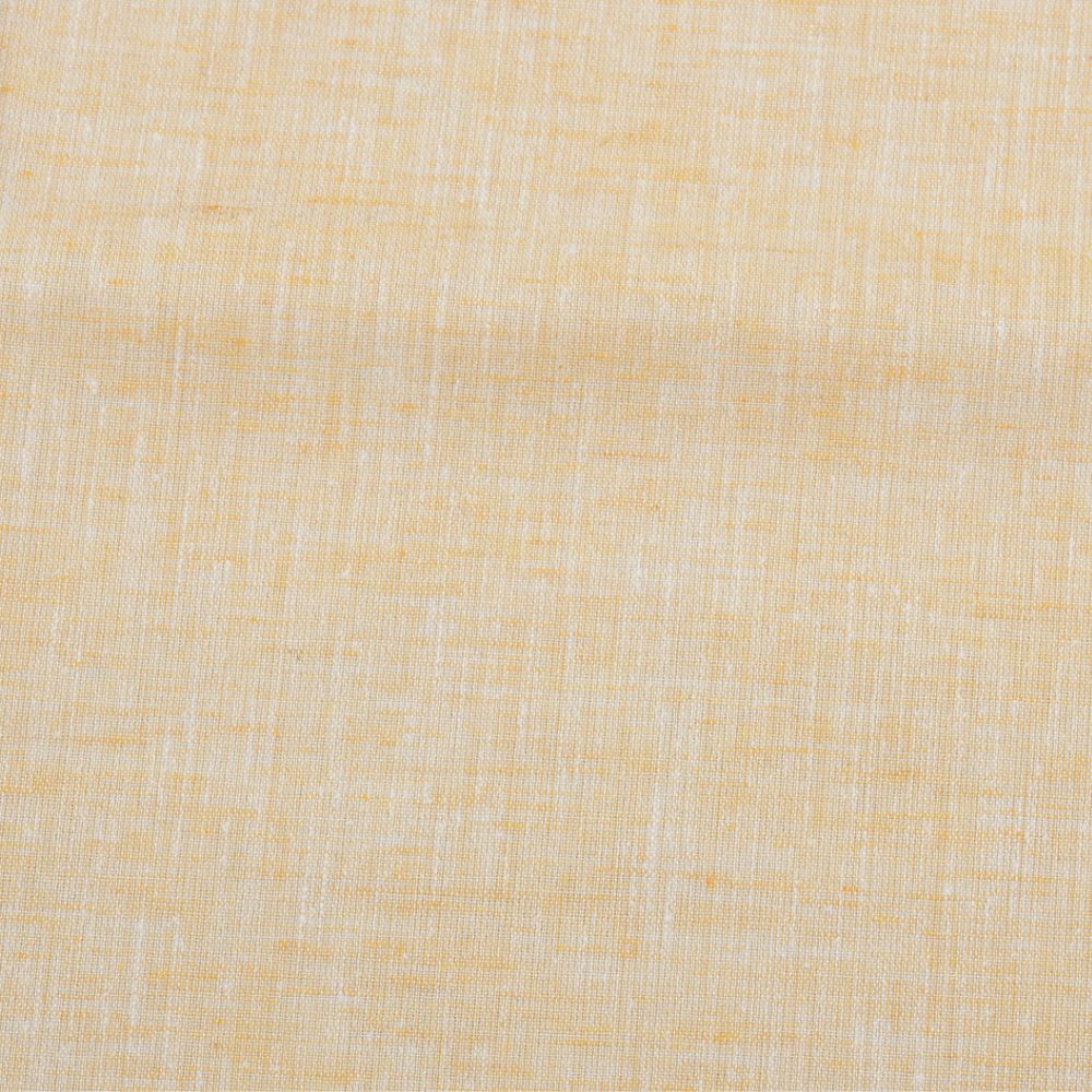Linen Shirt Fabric(1.6 MTR) Linen Plain Yellow-90566