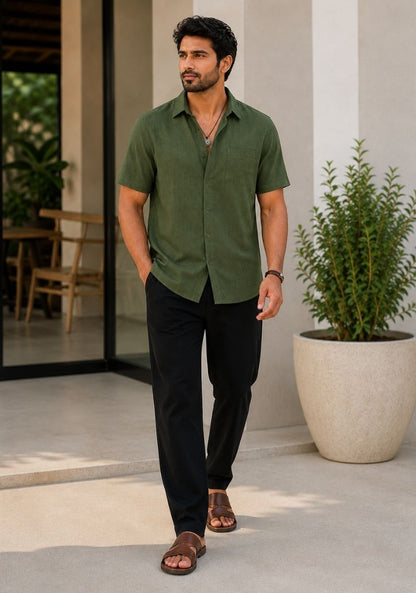 Men Premium Half Sleeves Shirt