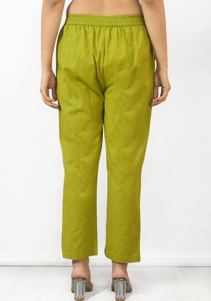 Olive Green Cotton Pant-49179