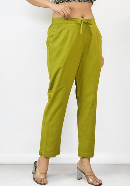 Olive Green Cotton Pant-49179