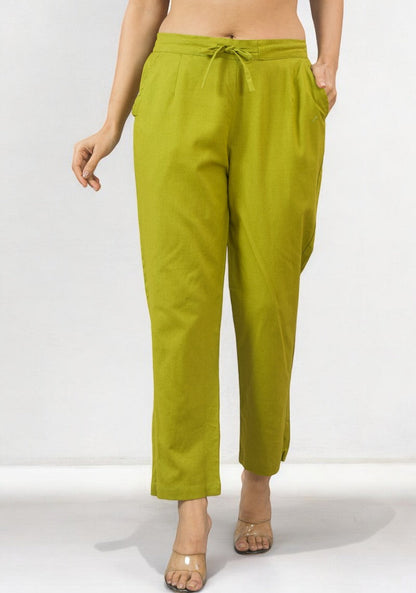 Olive Green Cotton Pant-49179