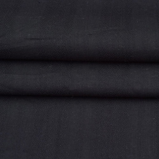 Premium Shirt Fabric(1.6 MTR) Dobby Plain Black-90546
