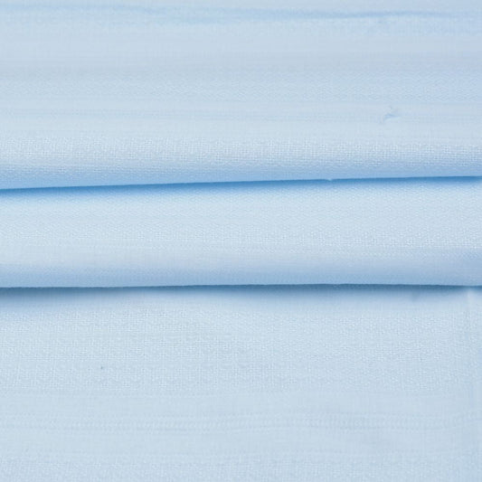 Premium Shirt Fabric(1.6 MTR) Dobby Plain Sky Blue-90548