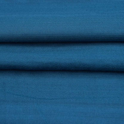 Premium Shirt Fabric(1.6 MTR) Dobby Plain Teal Blue-90544