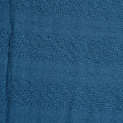 Premium Shirt Fabric(1.6 MTR) Dobby Plain Teal Blue-90544