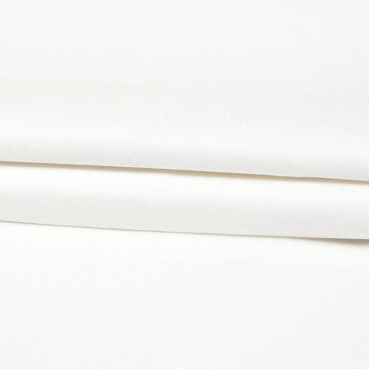 White Solid Tweed Wool Fabric-90750