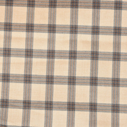 Beige-Brown-Checks-Tweed-Wool-Fabric-90756