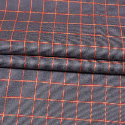 Blue-Orange-Checks-Tweed-Wool-Fabric-90760