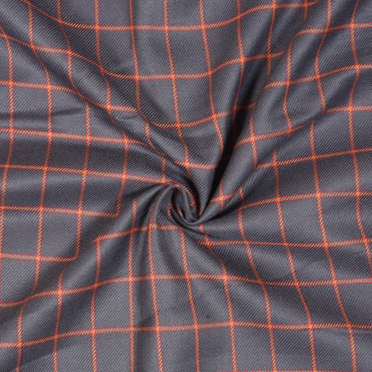 Blue-Orange-Checks-Tweed-Wool-Fabric-90760