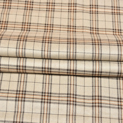 Beige-Brown-Checks-Tweed-Wool-Fabric-90761